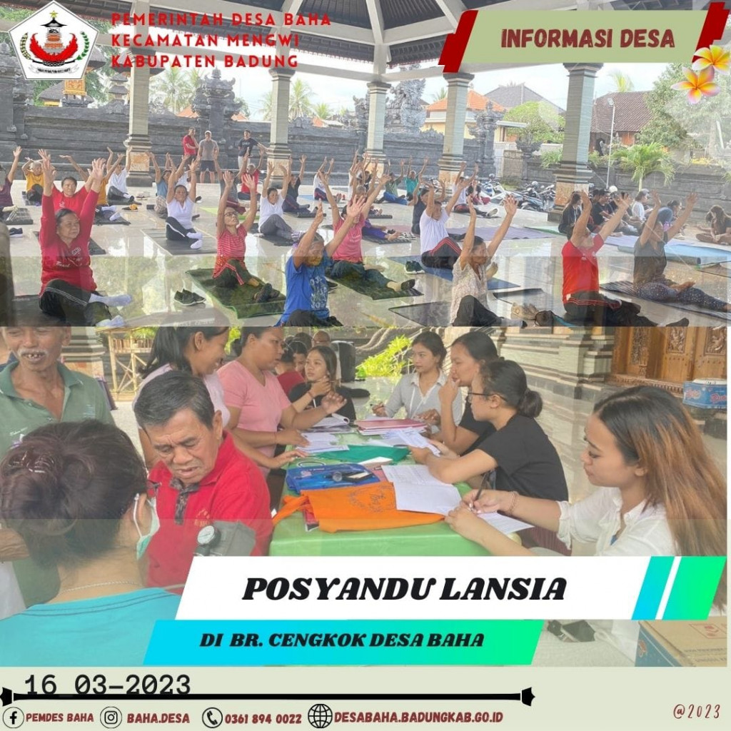 Posyandu Lansia di Br. Cengkok bulan Maret 2023